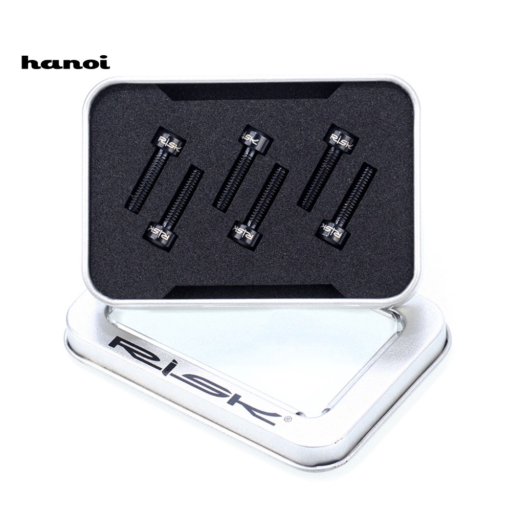 Set 6 Ốc Vít Bằng Hợp Kim Titanium Dành Cho Xe Đạp