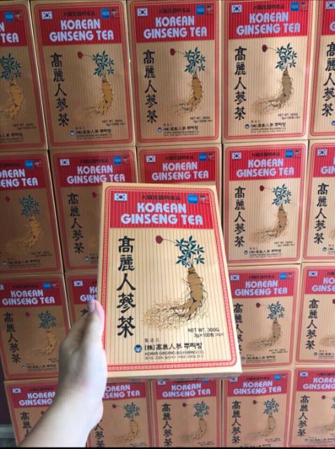 [100 Gói] Trà Hồng Sâm Hoà Tan Hàn Quốc - Hàng Cao Cấp Hộp Giấy