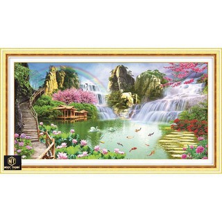 Tranh đính đá Phong Cảnh Phong Thủy Vs191 (120*65) chưa đính