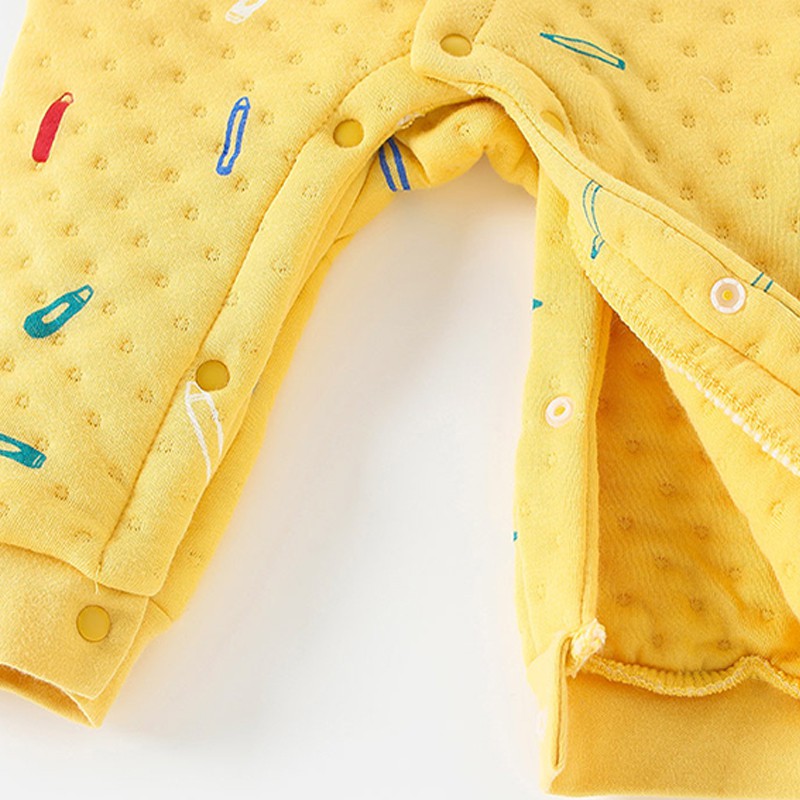 Body dài tay trần bông 3 lớp ủ ấm cho bé Trai bé gái 3-12 tháng SLTB04