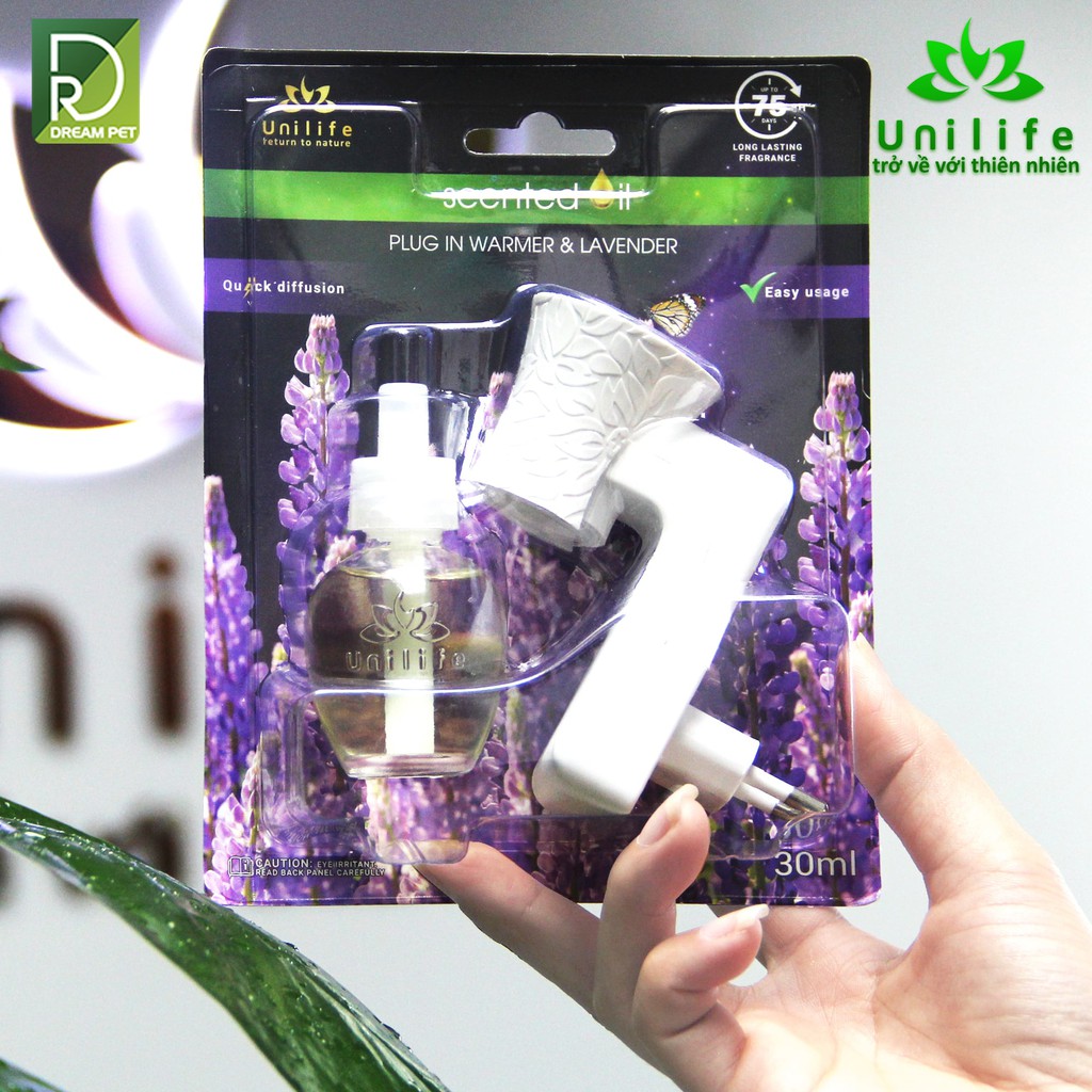 Máy xông tinh dầu Unilife  [ TẶNG TINH DẦU HƯƠNG LAVENDER 30ml  ] Chính hãng BH 12 Tháng - Khử mùi hôi chó mèo