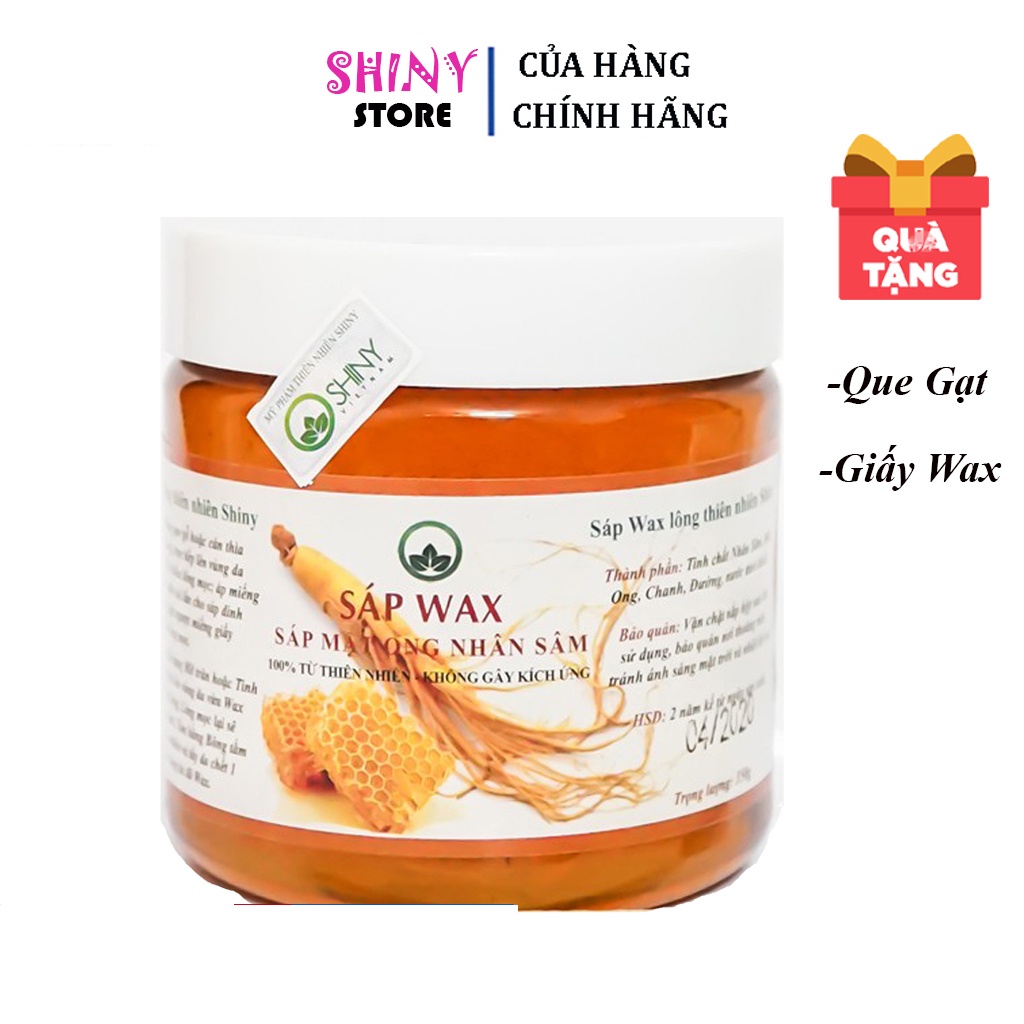 Sáp Wax Lông Shiny -Triệt Lông Tận Gốc, An Toàn, Không Đau ( Tặng 50 Giấy và que Wax )