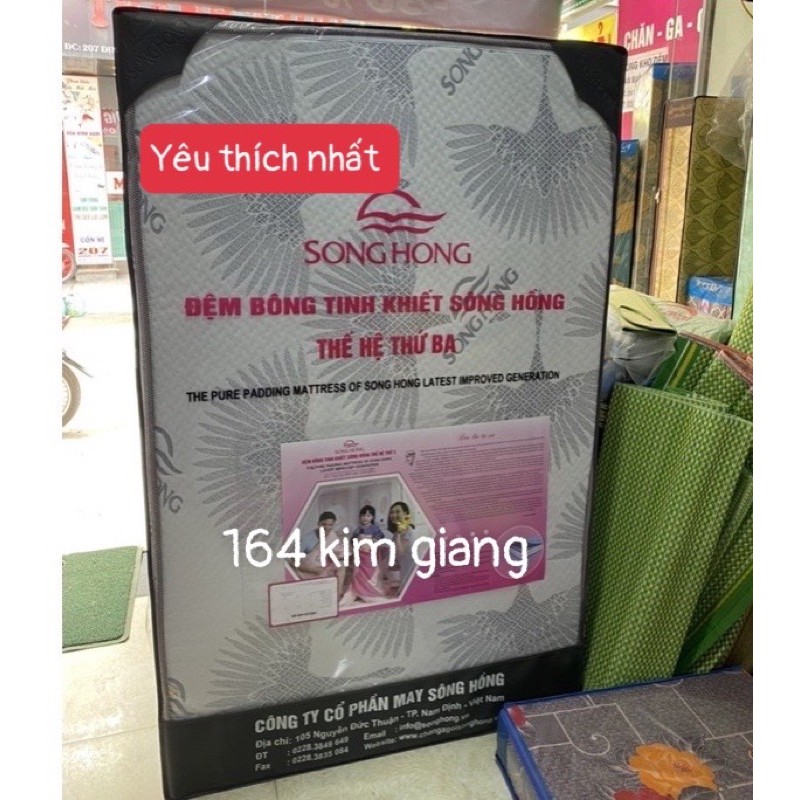 [-35%❤️+quà tặng 🎁]Đệm Bông Ép Sông Hồng Tinh khiết thế hệ 3 gấp 2 mảnh ( đủ kích thước )