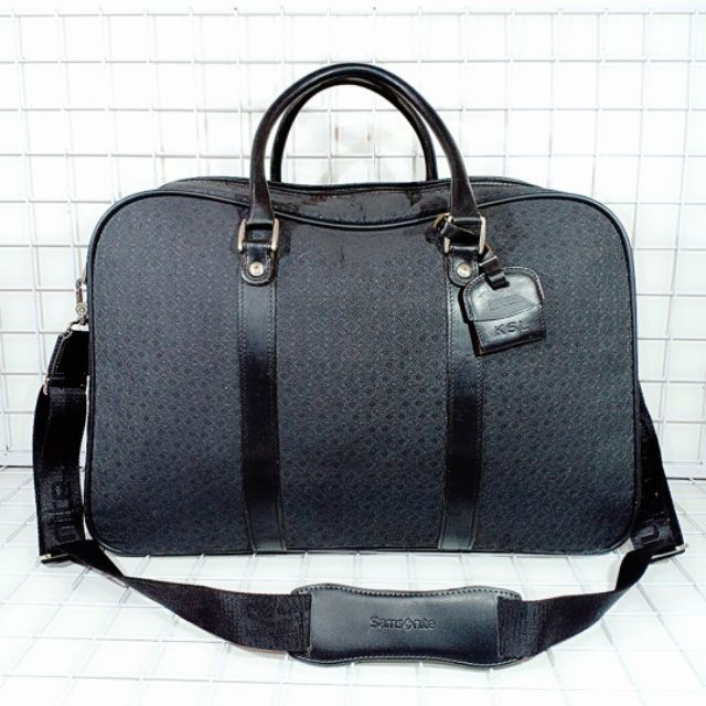 Balo du lịch vải phối da thật secondhand  240310