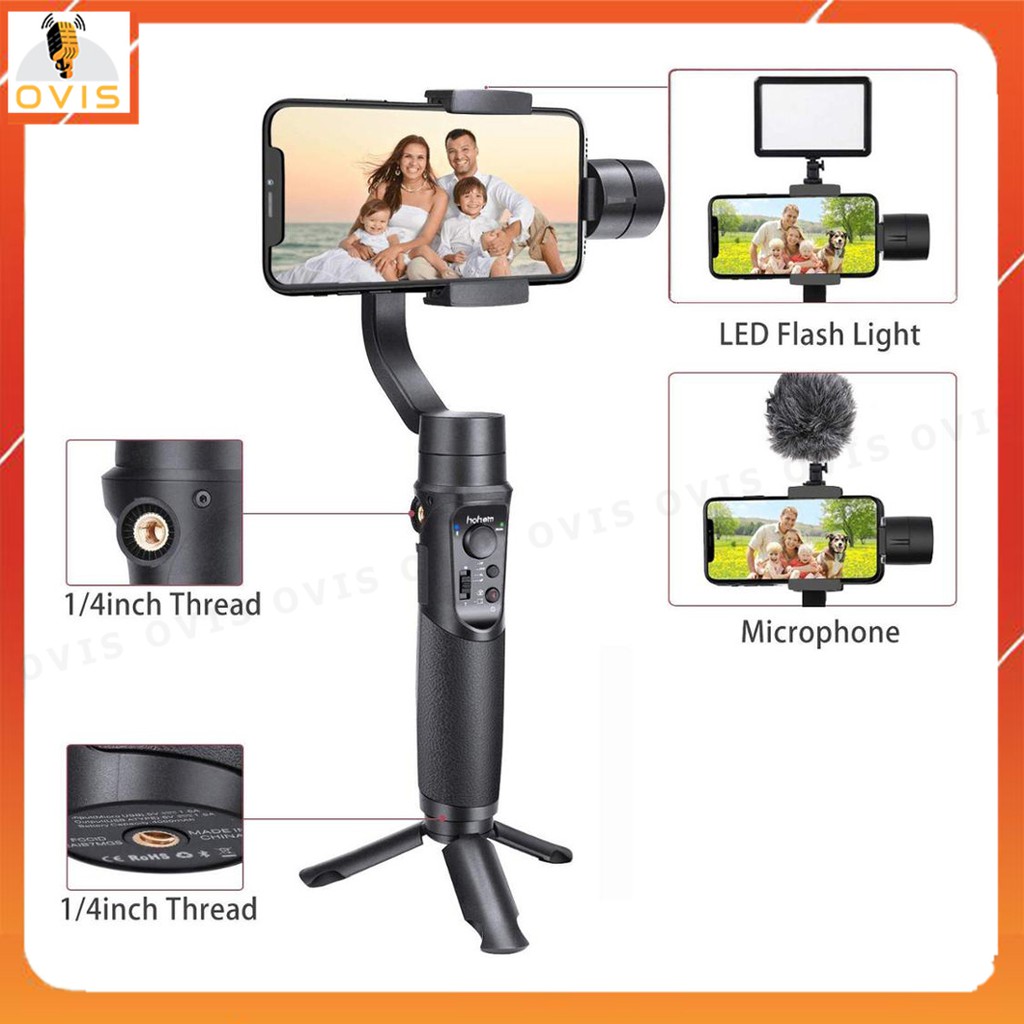 [BH 1 ĐỔI 1] Tay Cầm Chống Rung (Gimbal) Hohem ISteady Mobile+ Cho Điện Thoại, Nhận Diện Khuôn Mặt, Theo Dõi Chuyển Động | BigBuy360 - bigbuy360.vn