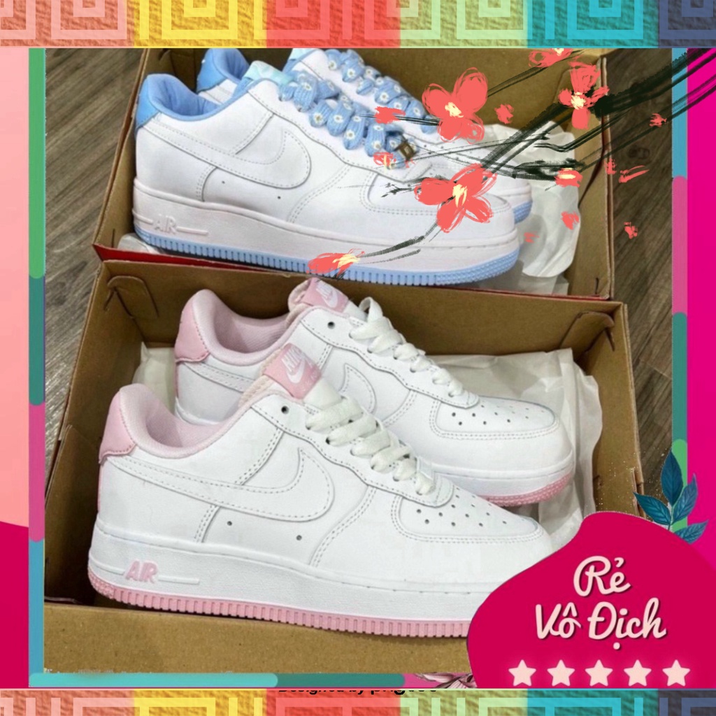 Giày thể thao nữ AF1 đế xâu xanh,hồng da thật 1:1 bản đẹp nhất funl box cao cấp <Hot Trend> | BigBuy360 - bigbuy360.vn