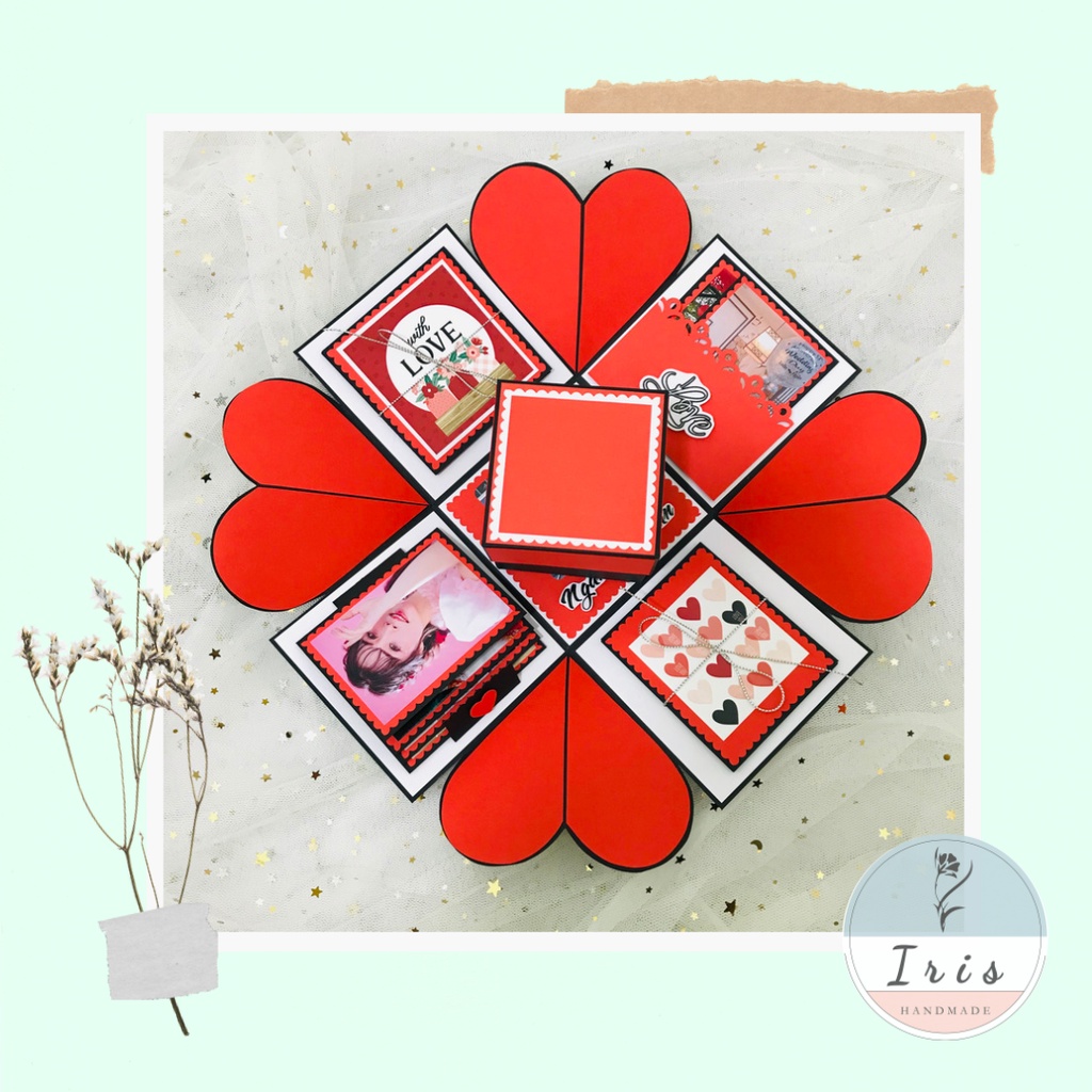 Hộp quà Love Box 1 lớp làm quà tặng siêu ý nghĩa