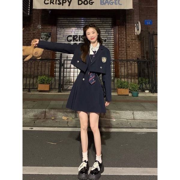 TKLIHN Set váy VEST ulzzang phong cách HỌC SINH HÀN QUỐC hot TREND 2022