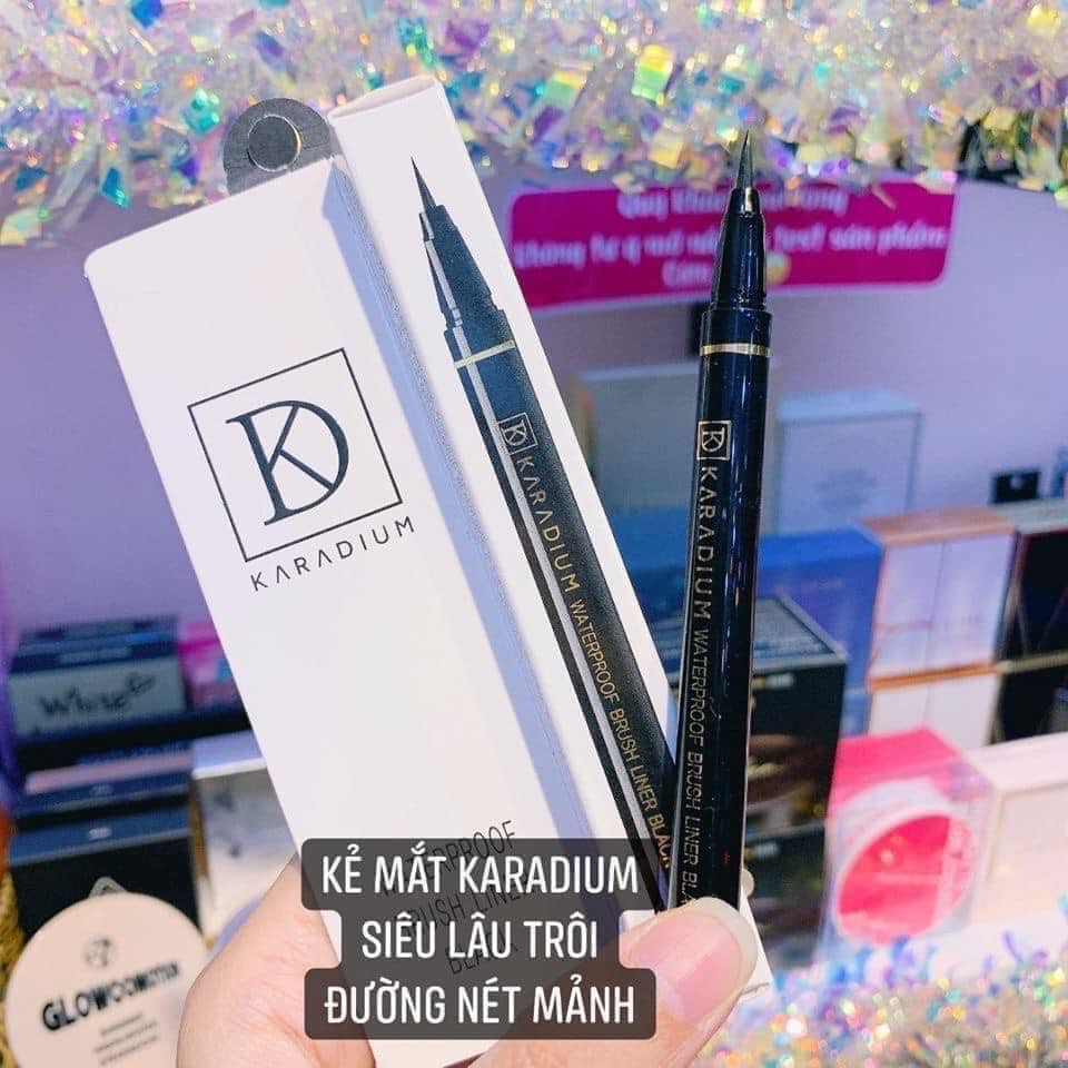 VỎ TRẮNG - Kẻ Mắt Dạ Karadium Waterproof Brush Liner Không Lem, Chống Nước, Chống Trôi Hàn Quốc