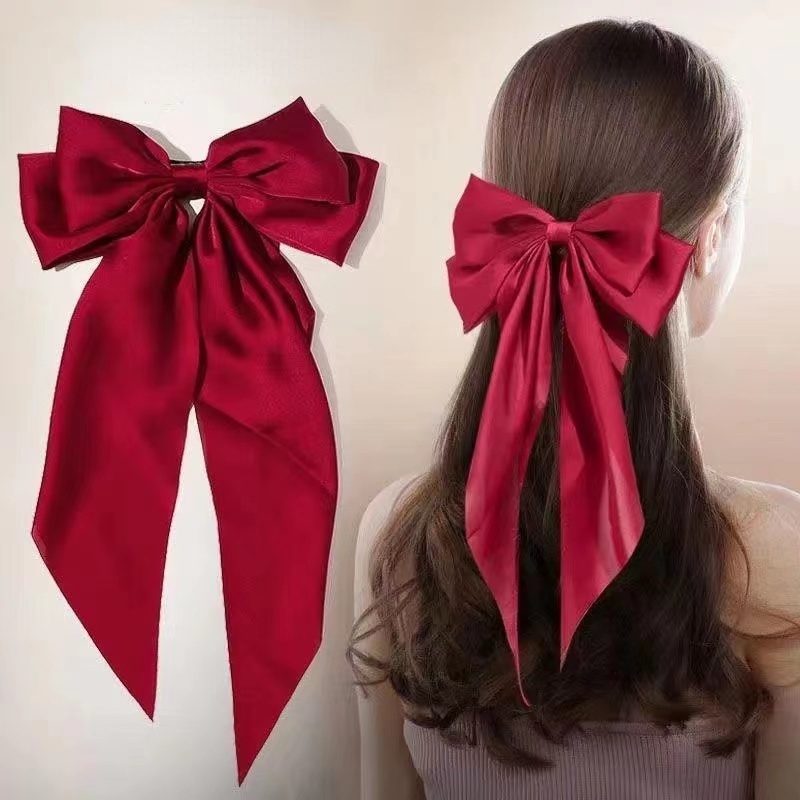 Kẹp Tóc Nơ Cỡ Lớn Phong Cách Hàn Quốc Ngọt Ngào Xinh Xắn