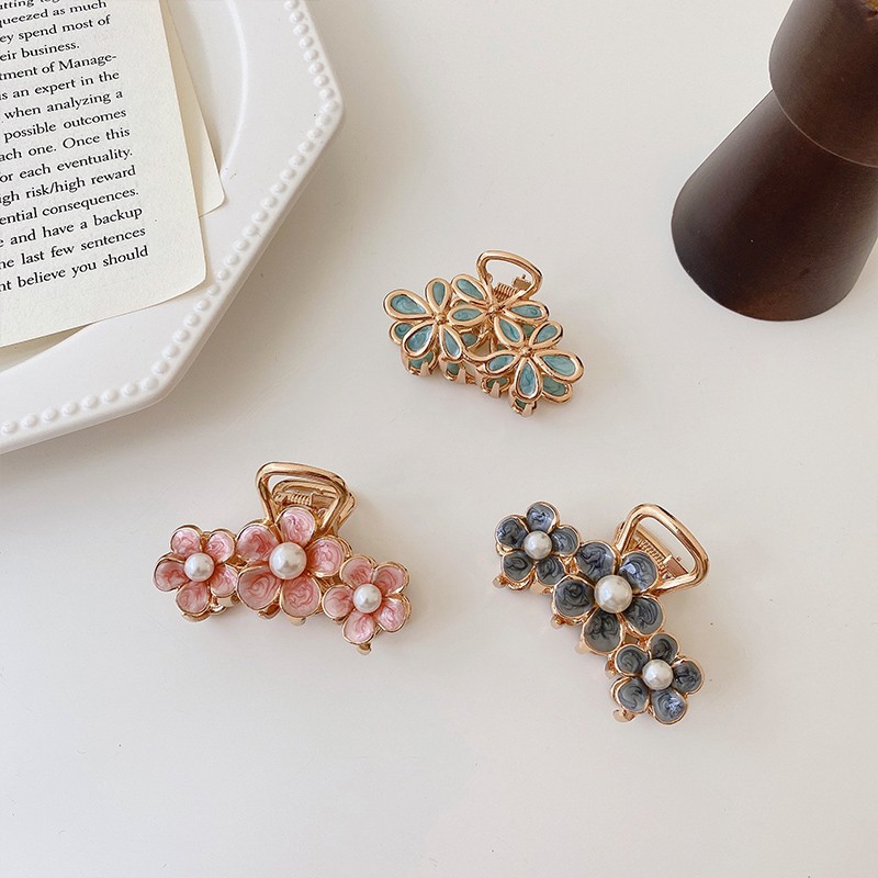 Kẹp Tóc Hình Hoa Đính Ngọc Trai Giả Thời Trang Dành Cho Nữ