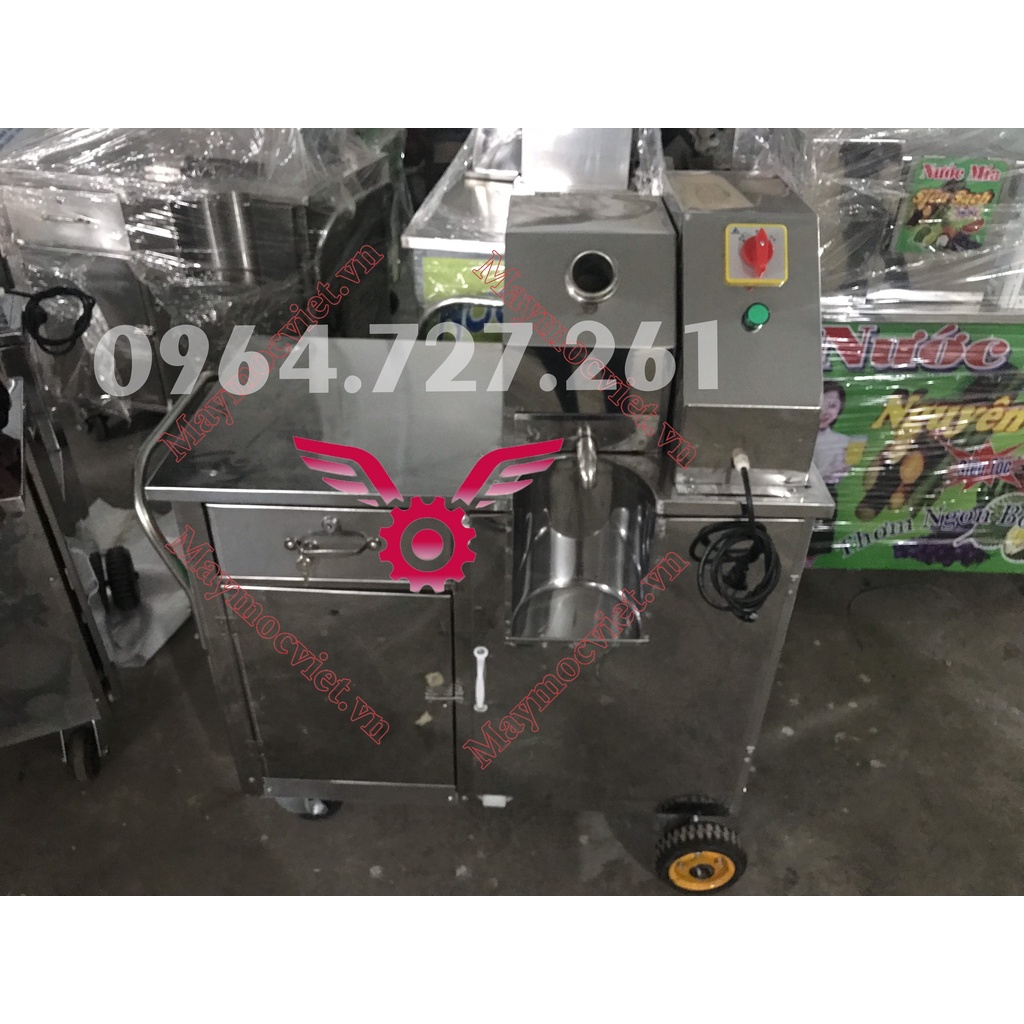 Xe ép nước mía ép 2 cây siêu sạch có bàn liền và ngăn kéo