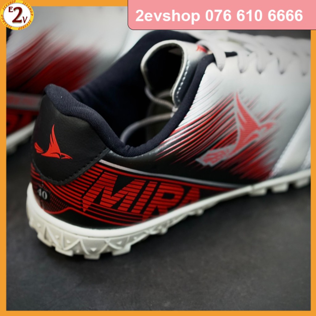 Giày đá bóng thể thao nam Mira Pro Xám dẻo nhẹ, giày đá banh cỏ nhân tạo chất lượng - 2EV