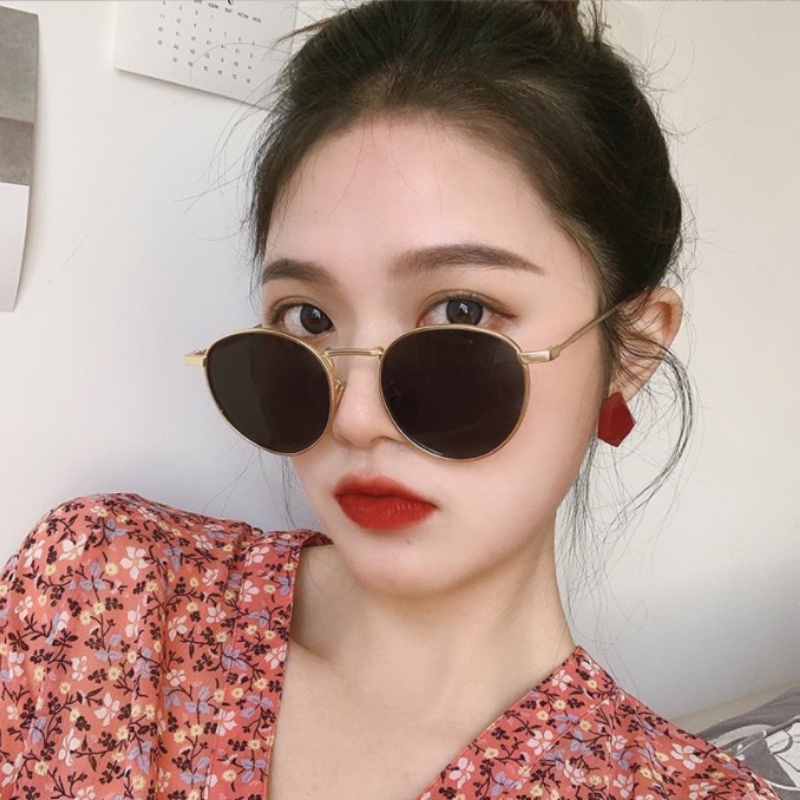 COD Kính Mát Gọng Tròn Nhỏ Bằng Kim Loại Chống Tia Uv400 Thời Trang Hàng Mới Chất Lượng Cao Phong Cách Retro Cho Nam Và Nữ