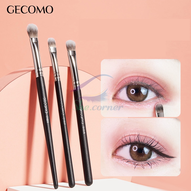 Cọ tán phấn mắt GECOMO G1017 Flat and round eye shadow brush cọ trang điểm mắt đầu tròn và đầu dẹt dễ sử dụng