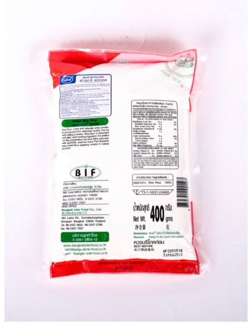 Tinh bột gạo tẻ 400g - Thái Lan nhập khẩu