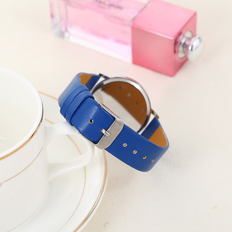 Đồng Hồ Nữ Dây Da Mặt Hình Chuột Mickey Dễ Thương