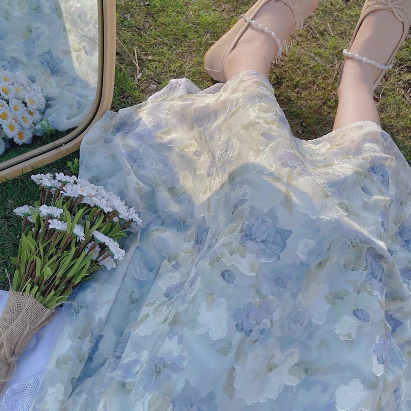 Váy hoa 2s đi biển, đi chơi, đi du lịch phong cách Quảng Châu