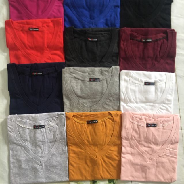 ÁO THUN COTTON CỔ TIM