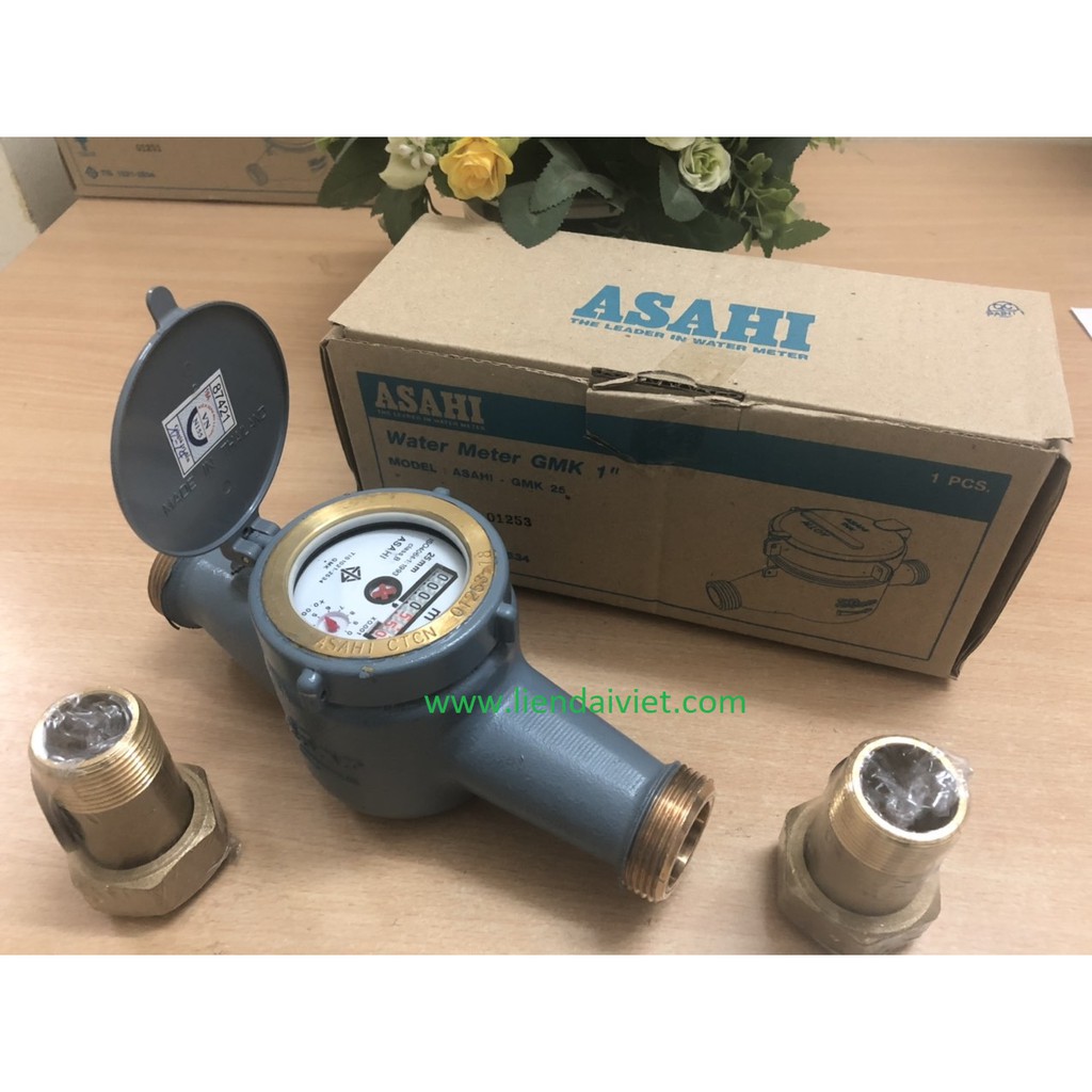 Đồng hồ nước Asahi 1"