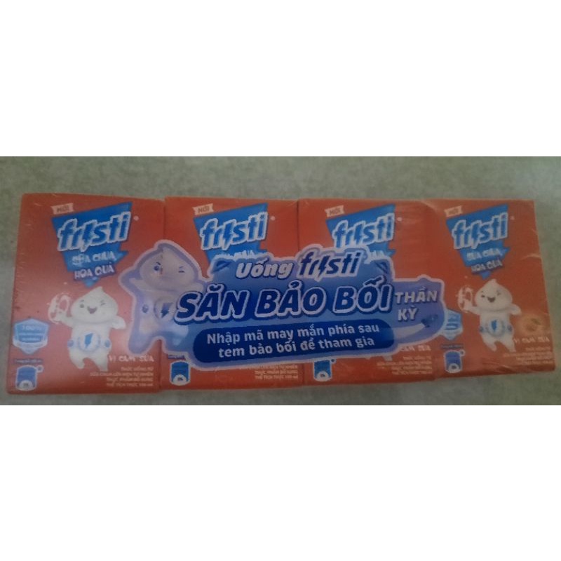 Thùng Sữa Chua Uống Fristi Hộp Giấy 100ml Vị: Cam, Việt Quất .Mua 1 thùng tặng 1 đồng hồ đeo tay xếp hình cho bé