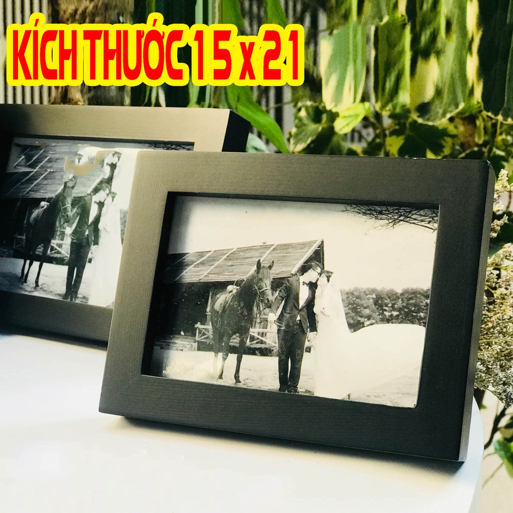 Khung ảnh để bàn đẹp hoặc khung ảnh treo tường ( SIZE 15 X 21) Màu Trắng và Đen tặng đinh 3 chân
