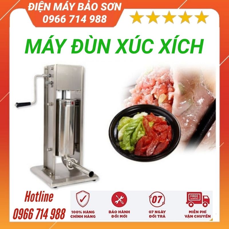 Máy Đùn Xúc Xích Quay Tay Dung Tích 3 Lít 5 Lít 7 Lít Inox Máy Nhồi Lạp Xưởng Nem Chua Thủ Công