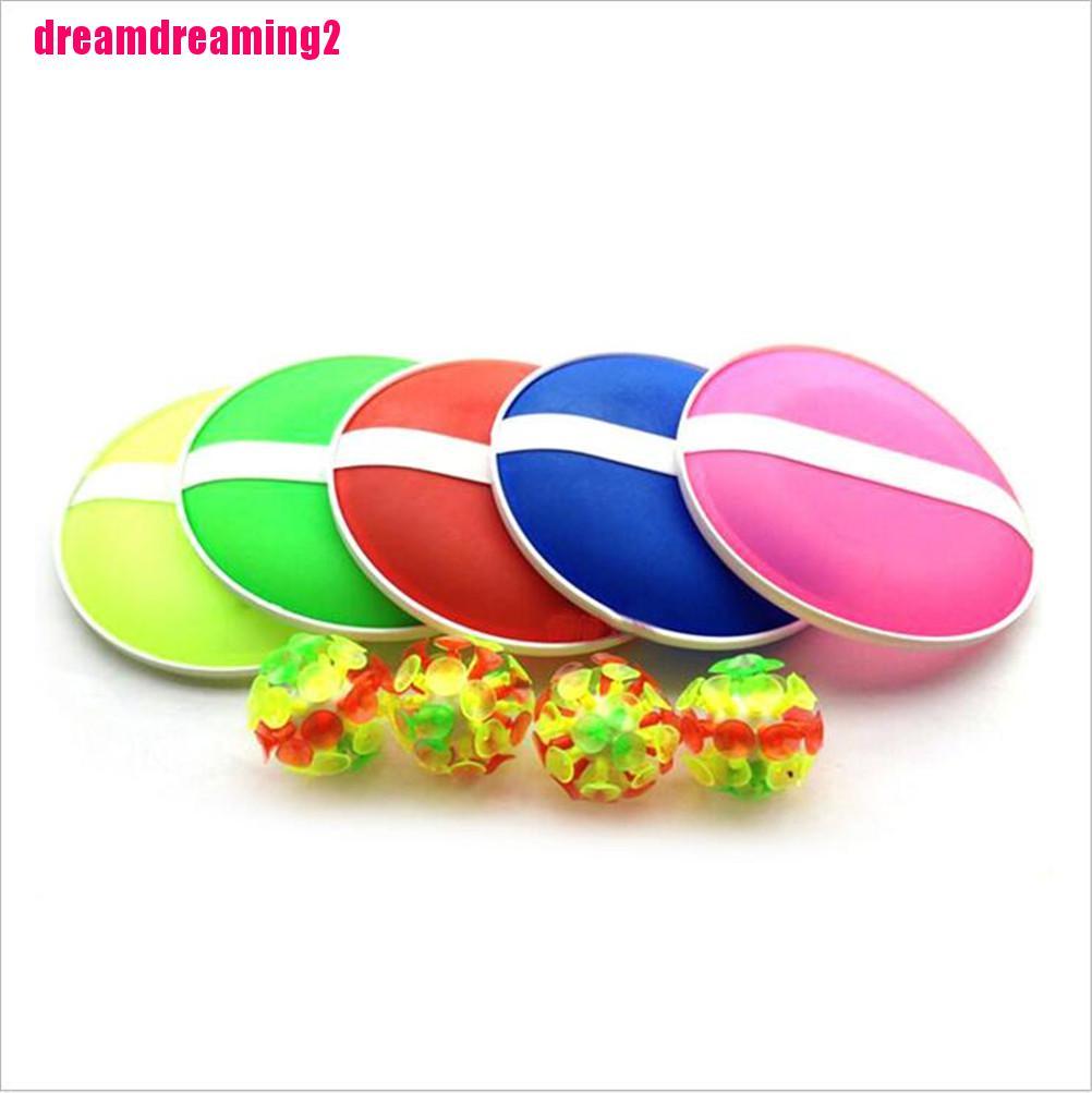 [Dream]Funny Outdoor Activity Sticky Ball Game with 32 Suction Cup 2 Round Bats