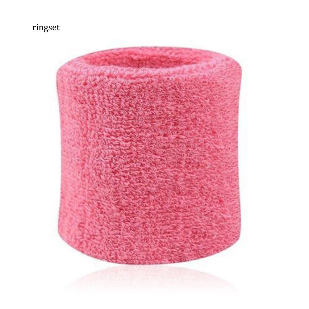 Set 2 băng cổ tay thể thao vải cotton mang khi chơi tennis tiện dụng
