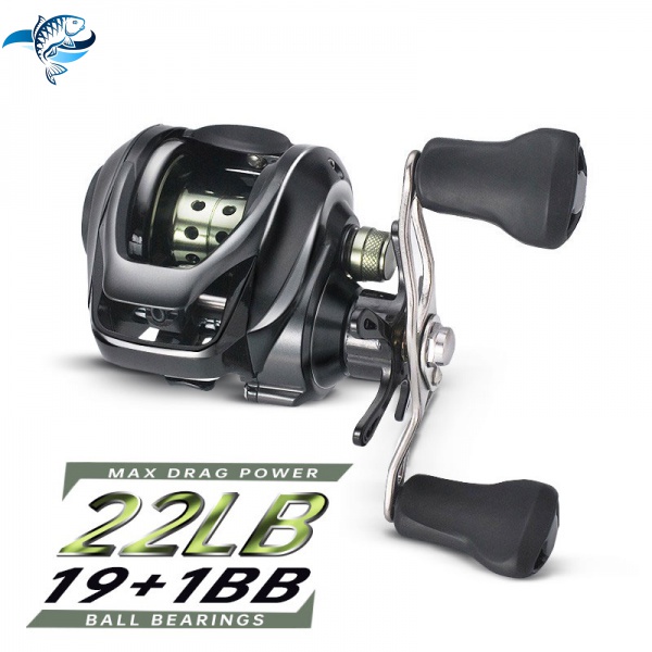 Máy câu ngang 🐟19+1BB 6-8KG Trọng lượng câu cá 7.2:1 Tốc độ quay ，cao cấp hỗ trợ cho cả người thuận tay trái/tay phải（J-BenZ）