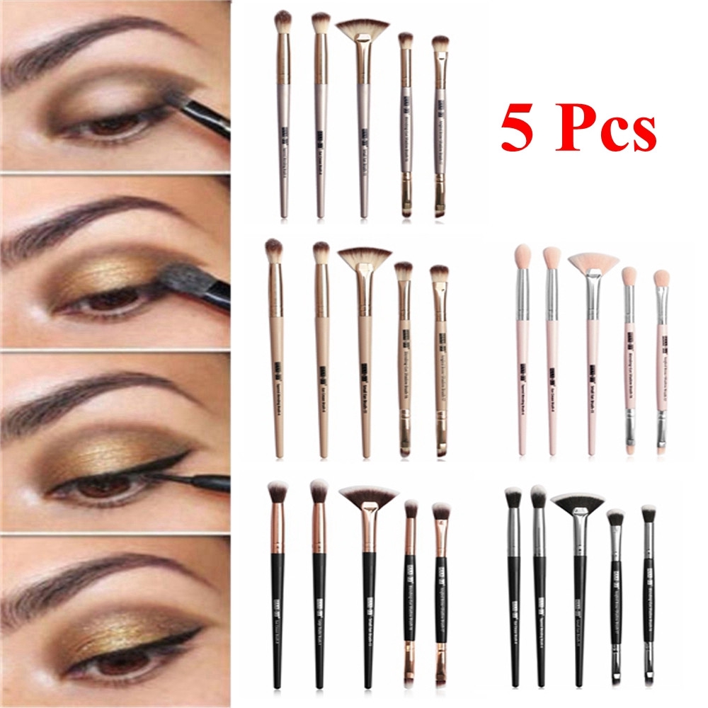 [Hàng mới về] Set 5 cọ trang điểm chuyên nghiệp chất lượng cao tiện dụng