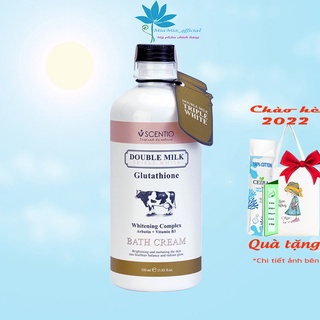 Sữa tắm trắng da beauty buffet scentio double milk triple white 350ml cấp ẩm tái tạo da