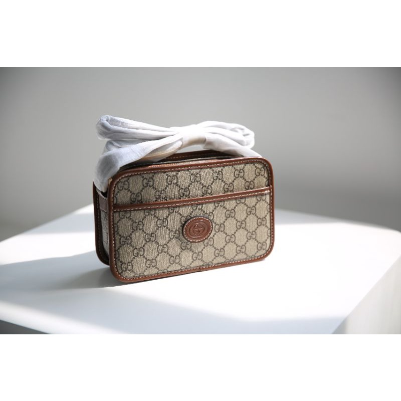 Túi đeo chéo G.C dáng unisex sz25cm quai da chỉnh độ ngắn dài fullbox nam châm