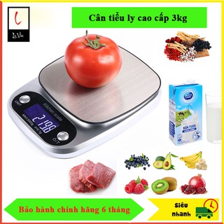 Cân Tiểu Ly Điện Tử Siêu Chính Xác Precision 3kg, Cân Nhà Bếp Mini Sai Số Thấp - Hàng Chính Hãng - Bảo Hành 12 Tháng