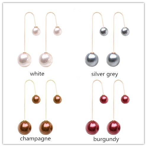 Đôi bông tai dáng dài phối ngọc trai nhân tạo xinh xắn thời trang cho nữ