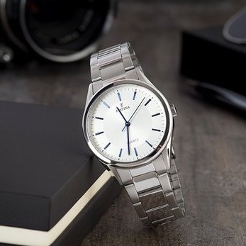 Đồng hồ nam chính hãng Festina F16875/3 chống nước 5 ATM, cọc số và kim màu xanh ấn tượng, dây thép không gỉ cao cấp