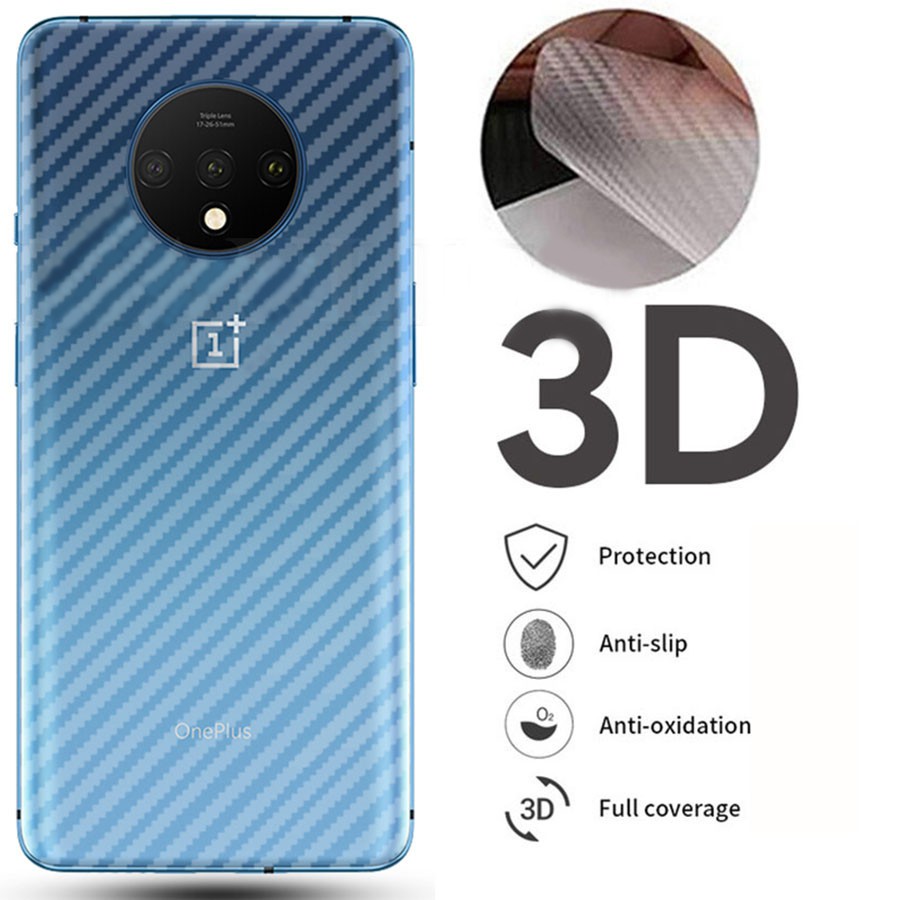 Set 2 Miếng Dán Sợi Carbon 3d Bảo Vệ Mặt Sau Cho Oneplus Nord 7 8 7t 6t Pro