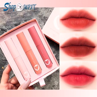 ⚡Nội Địa Trung⚡ Son kem lì HERORANGE  set 3 son trái tim mềm mịn môi