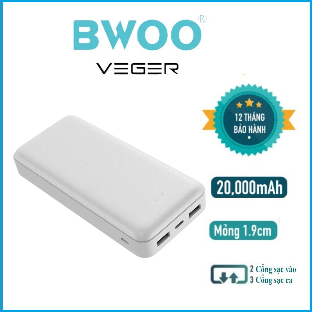 Pin dự phòng chính hãng Mofit 20000mAh, dung lượng cao, sạc nhanh 10W- BẢO HÀNH 1 ĐỔI 1 CHÍNH HÃNG