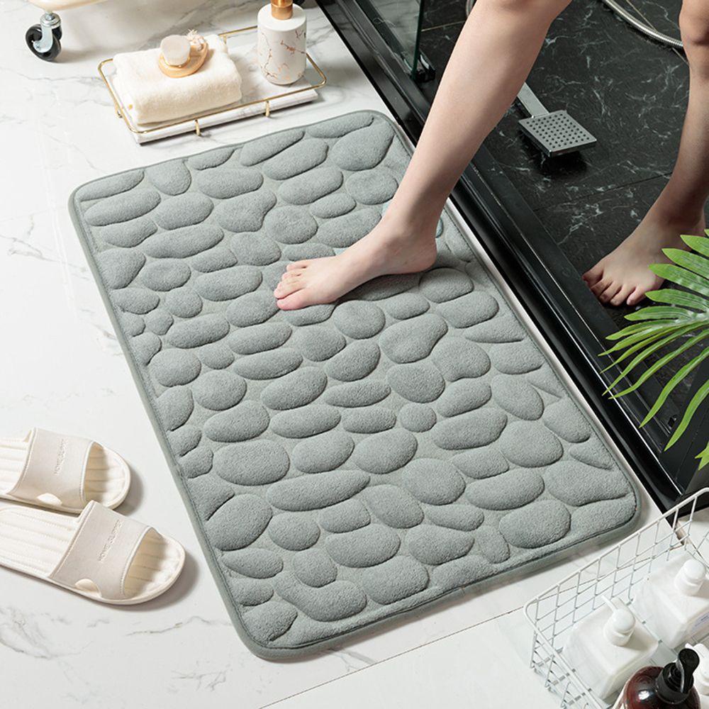 LET Thảm Lót Sàn Nhà Tắm Chống Trượt Thấm Hút Nước Họa Tiết Dập Nổi