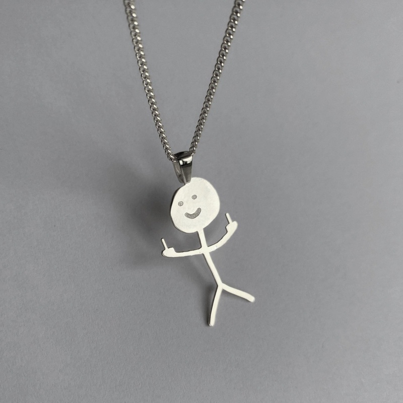 Vòng Cổ Choker Bằng Thép Không Gỉ Mặt Nhân Vật Trong Biệt Thự Graffiti Vui Nhộn