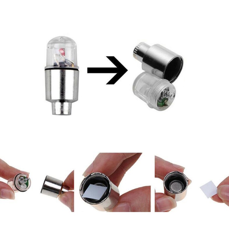Bộ 4 Nắp Van Bánh Xe Hơi Có Đèn LED Chất Lượng Cao
