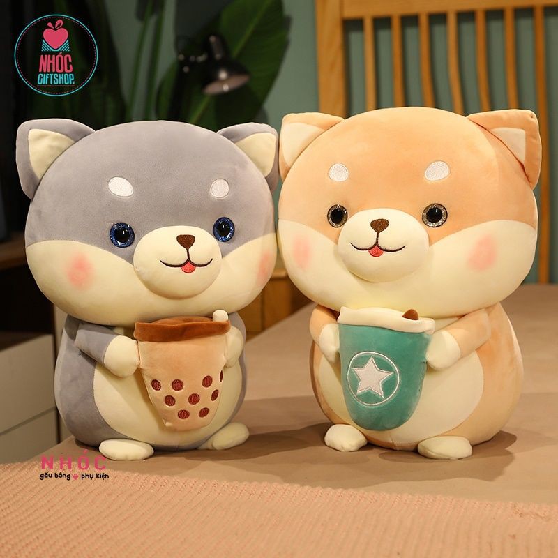 Thú Bông Shiba Ôm Trà Sữa Lông Mịn Bông Mềm Hàng Cao Cấp - NHÓC