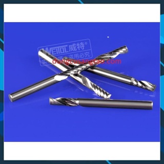 Dao phay 1 me xoắn Weitol cốt 3.17mm cắt gỗ, nhựa, nhôm và vật liệu mềm / Dao phay cốt 3.17mm cao cấp