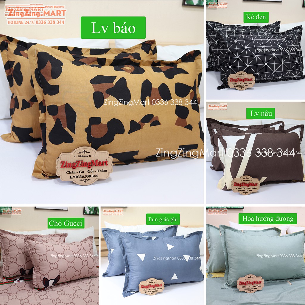 Vỏ Gối Nằm Poly Cotton Chất Dày Dặn - Có khóa kéo (Được chọn mẫu) | BigBuy360 - bigbuy360.vn