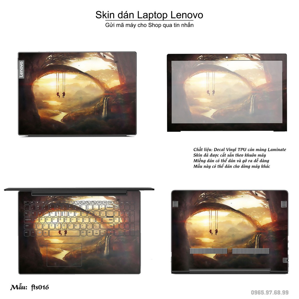 Skin dán Laptop Lenovo in hình Fantasy (inbox mã máy cho Shop)