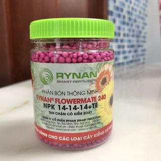 Phân bón tan chậm Rynan 240 cho hoa hồng, hoa mai, hoa kiểng 150g - phân bón thông minh