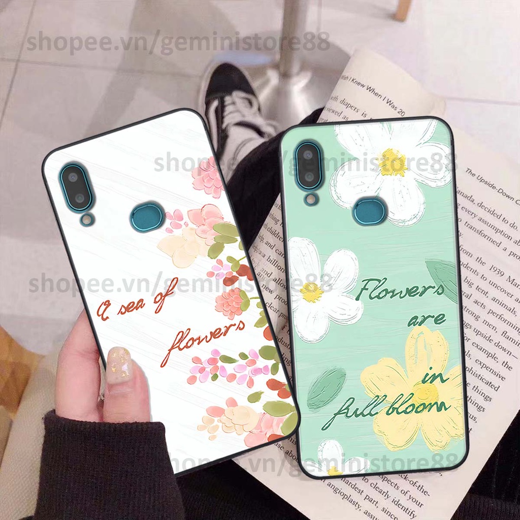 Ốp Samsung A10s in hình hoa lá nhiều màu sắc siêu đẹp, siêu xinh, siêu cá tính