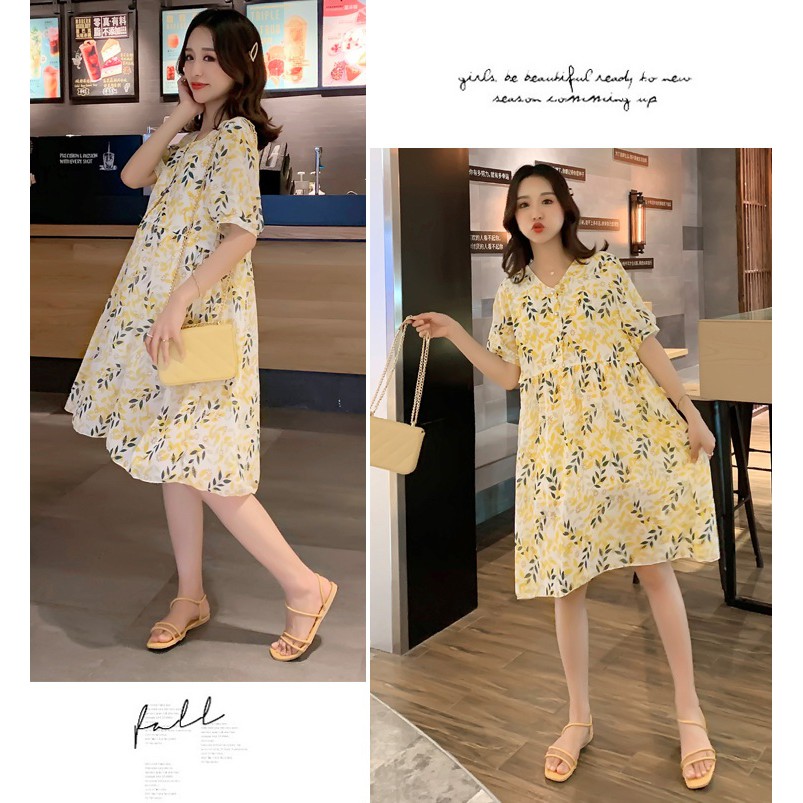 VÁY ĐẦM SUÔNG HOA LÁ BABYDOLL BIGSIZE XXL 85kg