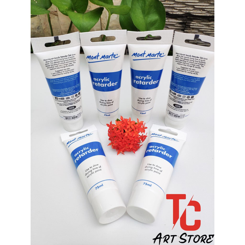 Dung Dịch Pha Màu Medium Acrylic Mont Marte Gloss/ Matt/ Retarder ( Tuýp 75ml ) - Dung Dịch Pha Màu